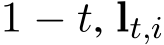  1 − t, lt,i