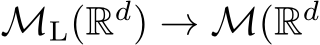  ML(Rd) → M(Rd