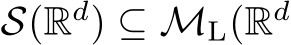  S(Rd) ⊆ ML(Rd