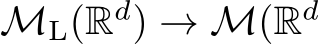 ML(Rd) → M(Rd