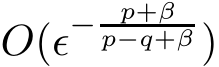  O(ǫ− p+βp−q+β )