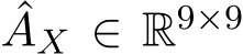 ˆAX ∈ R9×9