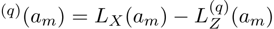 (q)(am) = LX(am) − L(q)Z (am)