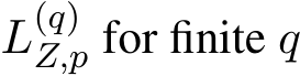  L(q)Z,p for finite q