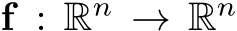  f : Rn → Rn