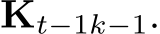  Kt−1k−1.