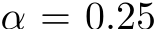 α = 0.25