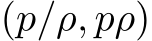  (p/ρ, pρ)