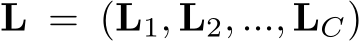  L = (L1, L2, ..., LC)