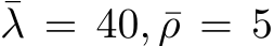 ¯λ = 40, ¯ρ = 5