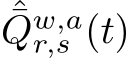 ˆ¯Qw,ar,s (t)