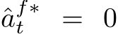 ˆaf∗t = 0