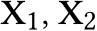  X1, X2