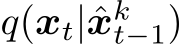  q(xt|ˆxkt−1)