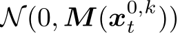  N(0, M(x0,kt ))