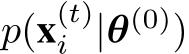 p(x(t)i |θ(0))