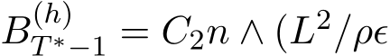  B(h)T ∗−1 = C2n ∧ (L2/ρϵ