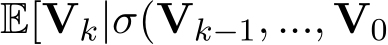  E[Vk|σ(Vk−1, ..., V0