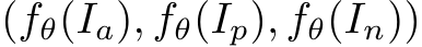 (fθ(Ia), fθ(Ip), fθ(In))