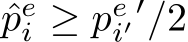  ˆpei ≥ pei′′/2