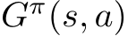  Gπ(s, a)