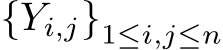  {Yi,j}1≤i,j≤n