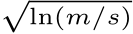 √ln(m/s)