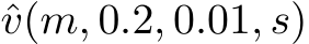  ˆv(m, 0.2, 0.01, s)