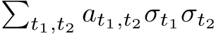 �t1,t2 at1,t2σt1σt2