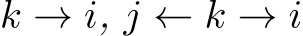 k → i, j ← k → i