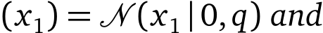 (x1) = � (x1 |0,q) and