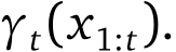  γt(x1:t).