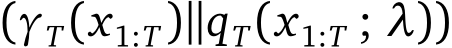 (γT(x1:T)∥qT(x1:T ; λ))