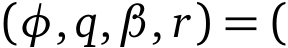  (φ,q,β, r) = (