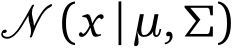  � (x |µ,Σ)