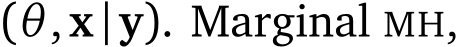 (θ,x|y). Marginal MH,