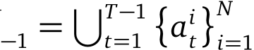 −1 =�T−1t=1�ait�Ni=1