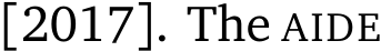  [2017]. The AIDE