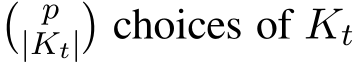 ` p|Kt|˘choices of Kt