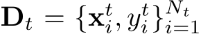 Dt = {xti, yti}Nti=1