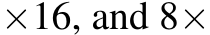 ×16, and 8×