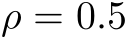  ρ = 0.5