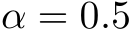 α = 0.5