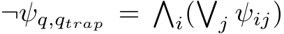  ¬ψq,qtrap = �i(�j ψij)