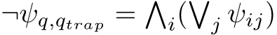 ¬ψq,qtrap = �i(�j ψij)