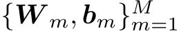 {W m, bm}Mm=1