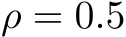  ρ = 0.5