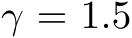  γ = 1.5