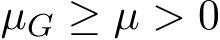  µG ≥ µ > 0