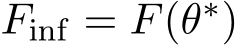  Finf = F(θ∗)